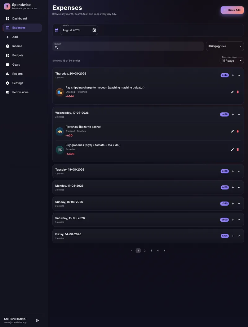 Spendwise screenshot 3